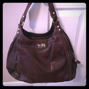 AUTH Coach Dark Brown Leather Purse EUC